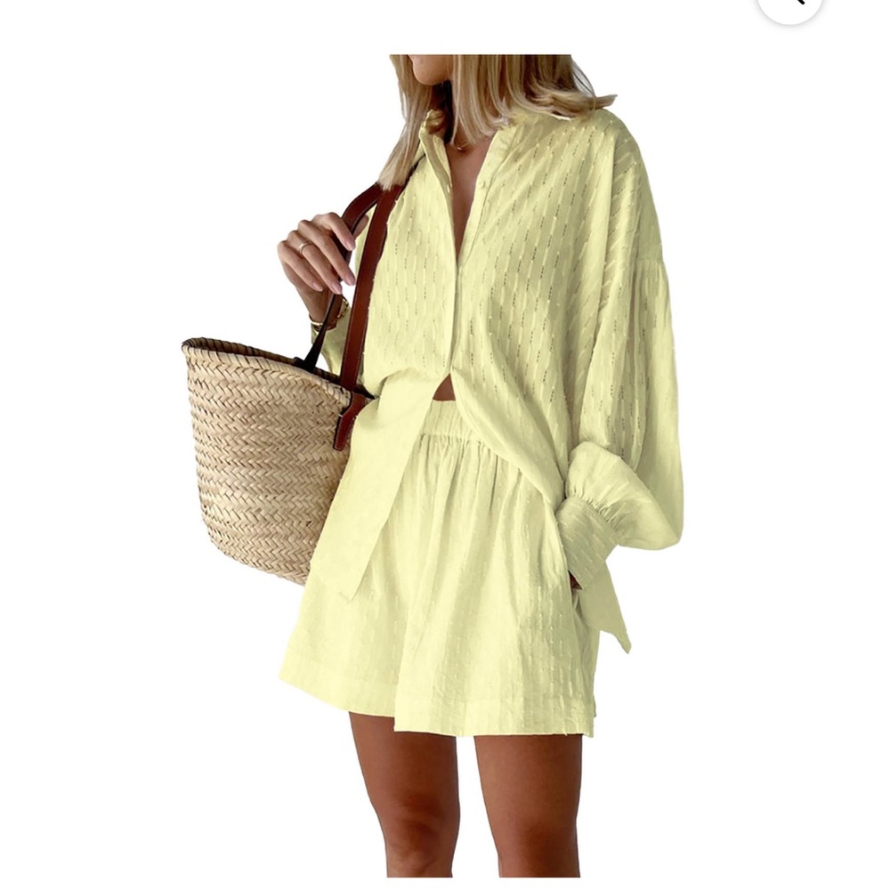 Nwot Commense Textured Button Down Size Large - image 2